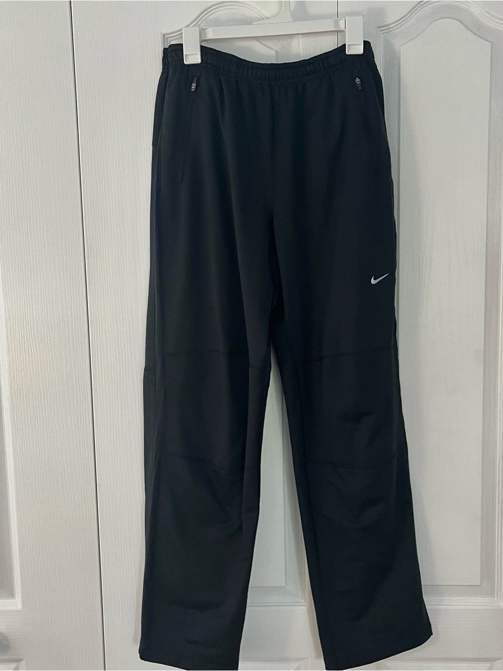 Nike Dri-FIT Stretch Running Pants Mens Large Black Zip Ankle Jogging